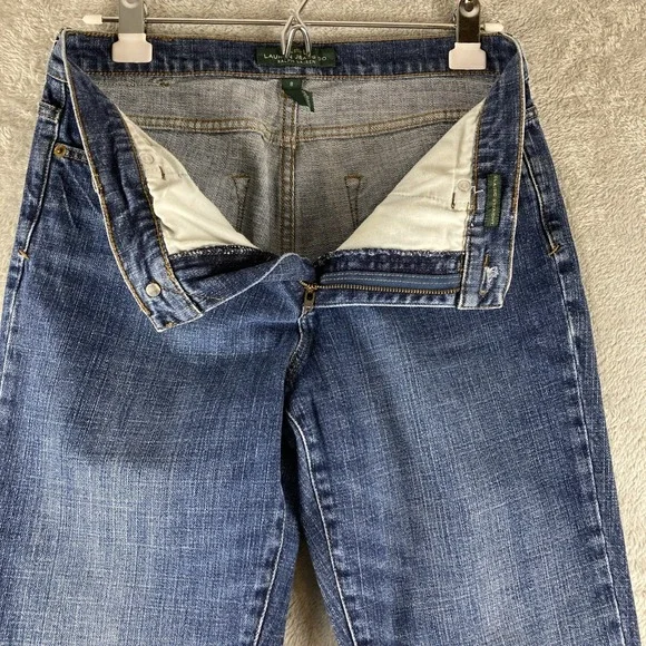 LRL Ralph Lauren Jeans Co Women's size 8 Blue Classic Stretch High Rise Denim - Picture 8 of 16